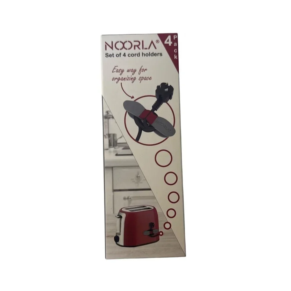 Noorla Set Of 4 Cord Holders For Kitchen Appliances Easy Installation Organizing